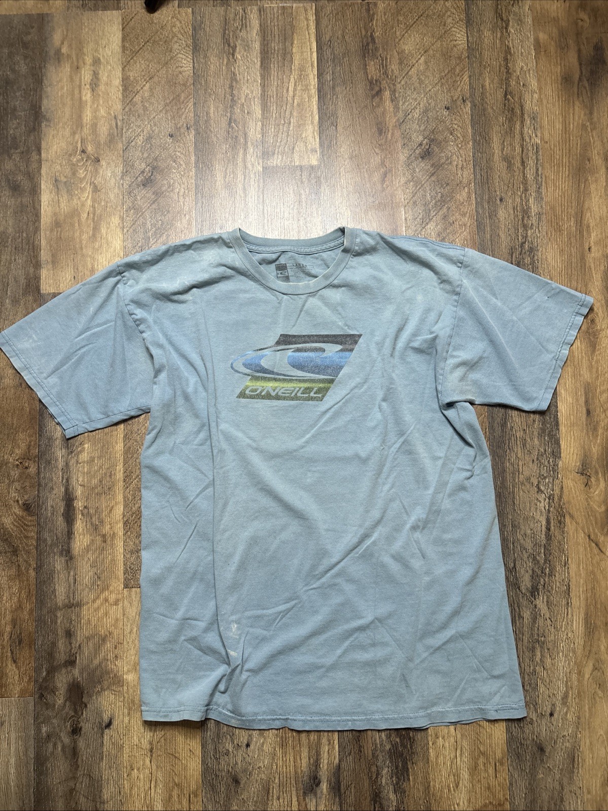 O'Neill Blue Surfing Distressed Vintage Y2K Style tee Size Large
