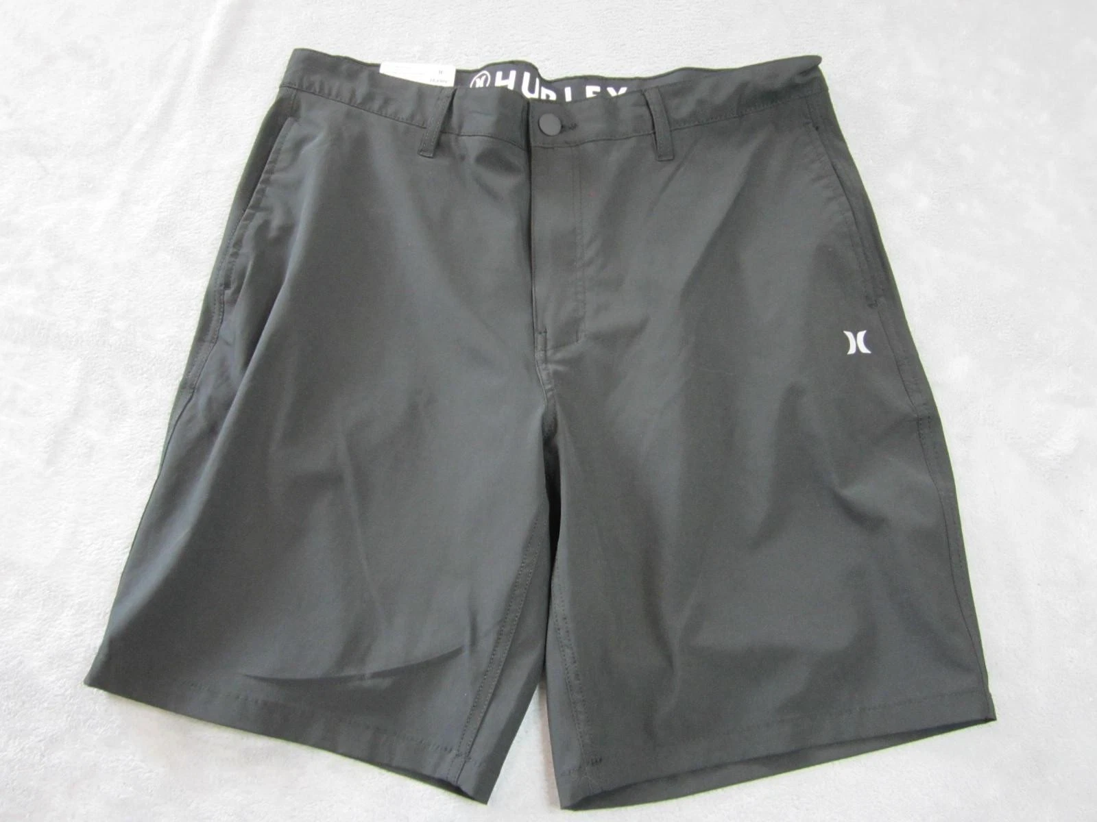 Hurley Shorts Mens 36 Black All Day Hybrid Quick Dry 4-Way Stretch 20in Length
