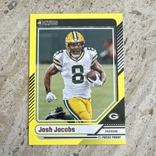 2024 Panini Donruss Press Proof Yellow - Josh Jacobs #245 Green Bay Packers