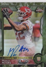 2015 Marcus Peters Topps Chrome Camo Refractor  Auto  RC 12/99    #124 (A3896)