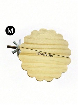 M Size Wooden Flower Perch Platform For Parrots Hamsters Bird Cage