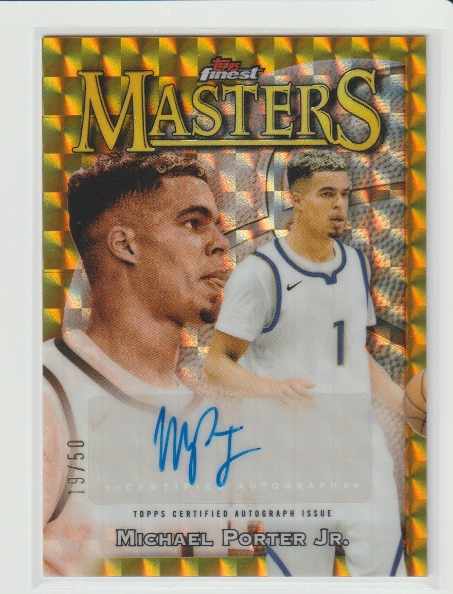 2023-24 Topps Finest Michael Porter Jr Auto Autograph GOLD Prizm Card #D /50 !!!