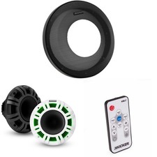 Kicker 48KMXL65 6.5" 4-Ohm RGB-LED KMXL Horn-Loaded Marine Coaxial Speakers, ...