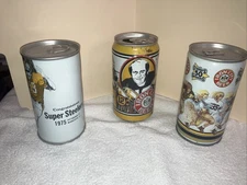 3 Vintage Iron City Beer Collectable Pittsburgh Steelers Beer Cans