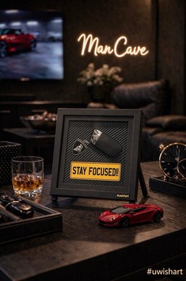 Luxus Lamborghini Supercar Autoschlüssel Wandbild Dekor 3D Geburtstag Geschenk Rahmen