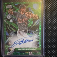 Topps Cosmic Chrome 2025 Jackson Holliday Orioles Green Space Dust Auto #CCA-JH