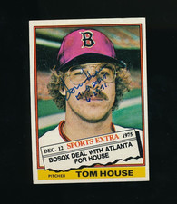 1976 Topps Traded #231T Tom House signed auto autograph w MLB debut insc EX