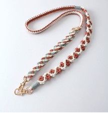 Handmade Adjustable Crossbody Macrame Braided Phone Lanyard, Bag Strap,