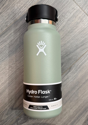 Hydro Flask 32oz Wide Mouth Flex Straw Bottle - Agave | NIB