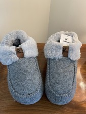 Coface Women  s Memory Foam House Slippers Grey Size 8.5 NEW
