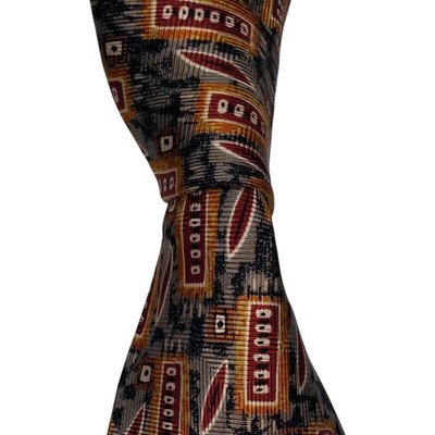 Robert Talbott Silk Necktie Mens Multicolor Geometric Designer Tie  EUC
