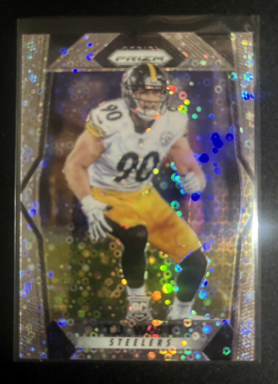 T.J. TJ Watt 2017 Prizm #216 RC Silver Disco SP SHARP CORNERS!!!!