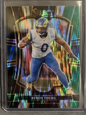 2025 Panini Select - Premier Level Byron Young #121 Black & Green Shock Prizm