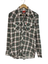Vintage Ely Plains Flannel Pearl Snap Western Button Up Shirt Size XL