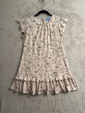 CeCe Floral Flutter Sleeve Tiered Ruffle Bubble Hem Pink Dress Size S Coquette