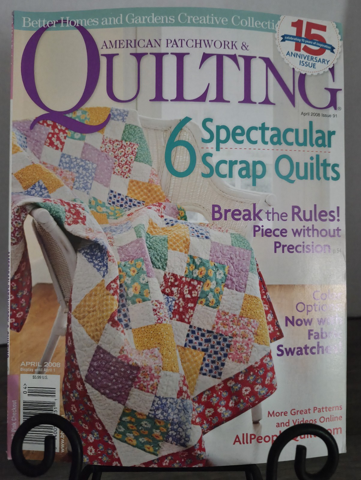 American Patchwork & Quilting Magazine April 2008 Better Homes & Gardens
