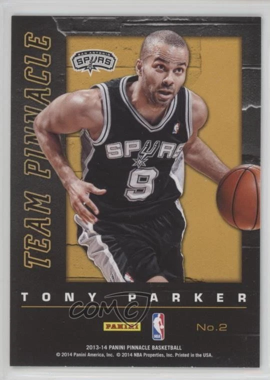 2013-14 Panini Pinnacle Team Artist Proof Russell Westbrook Tony Parker #2 HOF - Image 2 of 2