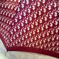 Used Dior Christian Dior Umbrella Logo Pattern Vintage Trotter Red