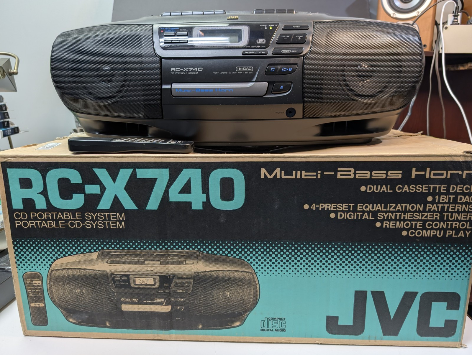 JVC RC-X740 Portable CD Stereo Boombox Remote Original Box | eBay