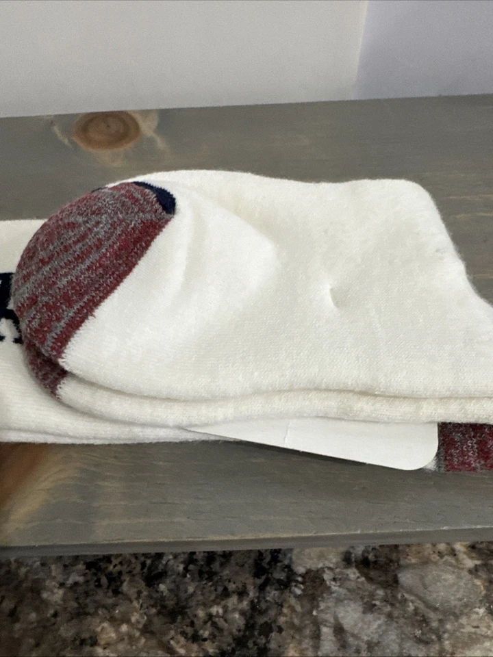 Novas Meias de Snowboard BURTON Peso Médio Tamanho Pequeno Branco/Borgonha - Imagem 3 de 4