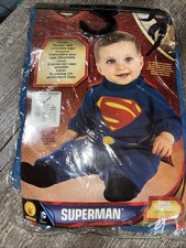 Toddler Boys Superman Outfit Man Of Steel Halloween Costume Size 1-2 Years