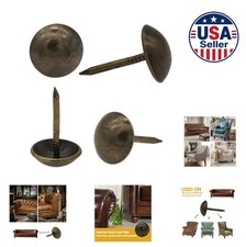 Upholstery Tacks Decorative Nails 200pcs 7/16 Inch Antique Brass Furniture
