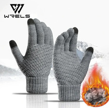 1 Pair Winter Touch Screen Gloves Unisex Warm Knit Full Finger - NEW