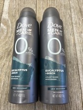2 Pack - Dove Men  Care Eucalyptus  Birch Deodorant Spray, 4 oz each