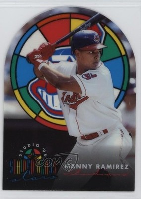 1996 Leaf Studio Stained-Glass Stars Manny Ramirez #11 1ti6
