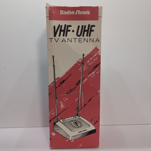 Vintage Radio Shack FM Rabbit Ears TV Antenna VHF UHF ORIGINAL EMPTY BOX ONLY
