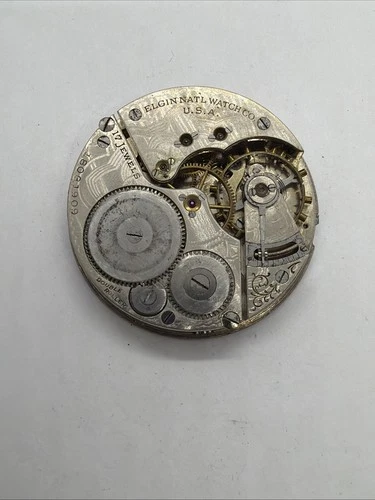 Elgin 16s 17J Antique Pocket Watch OF Marked Double Roller Movement Runs Some909