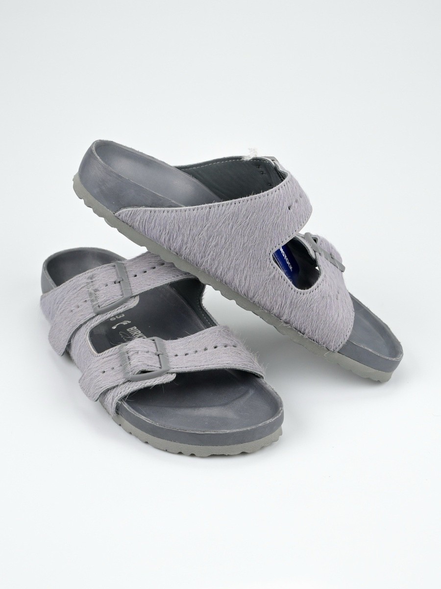 Rick Owens x Birkenstock Arizona Pony Hair Fur Grey Sandals 43 | eBay