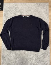 Tommy Hilfiger Men's Navy Knit Pullover Sweater Crew Neck Logo XXL