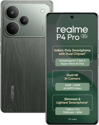 realme P4 Pro 5G (Dark Oak Wood,256GB 12GB RAM)Snapdragon 7 Gen 4 Global Version