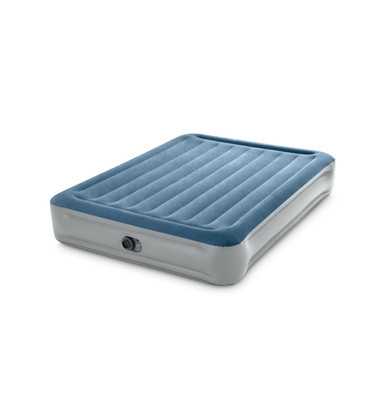 Intex Queen Dura Beam Deluxe Airbed 15in Air Mattress Built In Pump