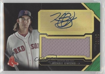 2016 Topps Triple Threads Unity Jumbo Relics Emerald 24/50 Henry Owens Auto yj7