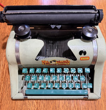 Vintage Tom Thumb 45’s/50’s Youth Manual Typewriter, Portable Case Steel thumbnail