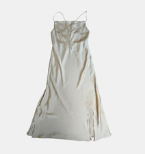 Show Me Your Mumu Verona Cowl Midi Dress Silky Satin Slip Champagne XS Luxe