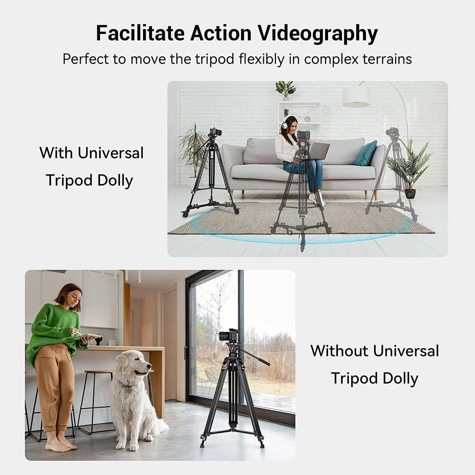 SmallRig Universal Photography Tripod Dolly, Heavy Duty with Adjustable Leg 3986 - image 3 of 4