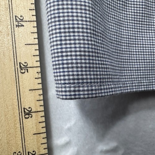 Banana Republic Button Down Cross Pattern Mens Gray Medium - Picture 7 of 7