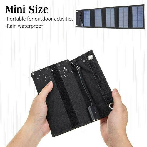 70W Solarpanel Solarmodul Akku Power Bank Handy USB Ladegerät Camping Wandern CE - Bild 5 von 6