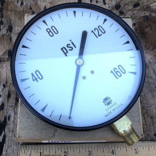 Ametek USG Pressure Gauge 160 PSI 4-1/2'' , 005559, 1/4 ANPT LM, used with box