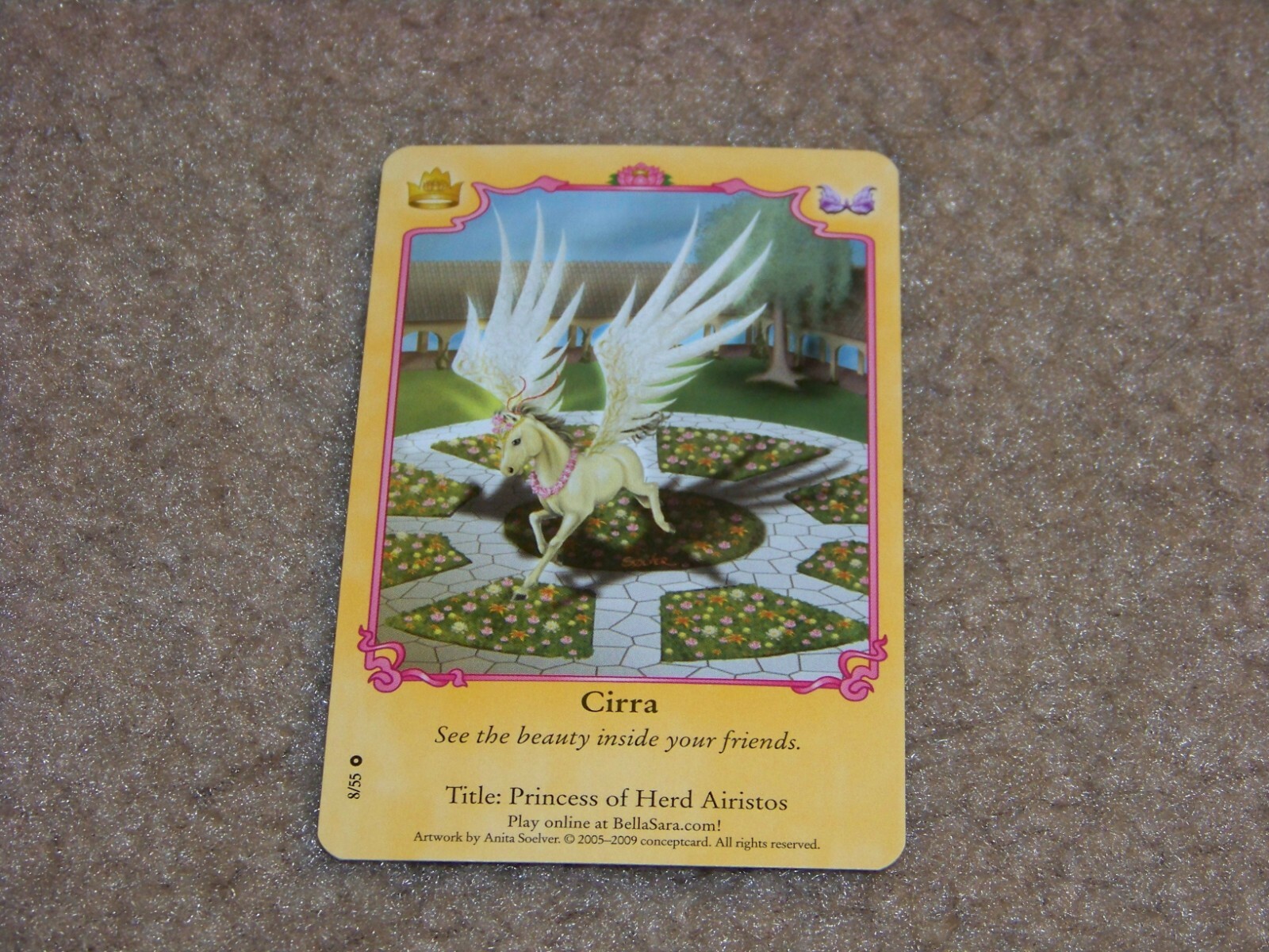 Bella Sara trading card - Royalty - Cirra 8/55 - common card
