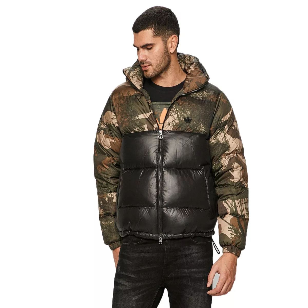 Adidas Originals Down Regen Camo Winter Down Quilted Jacket Thick