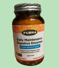 Flora Digestive Enzymes 60 Capsules Daily Maintenance EXP.  06/2027