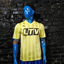 Puma Vintage Jersey №4 Football Shirt Yellow LTV West Germany Polyamid Mens SZ L