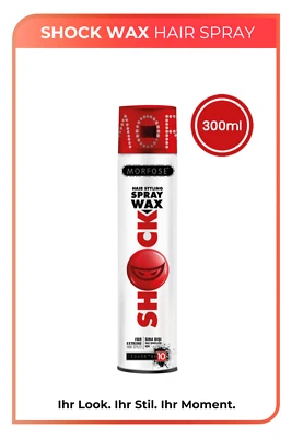 Morfose Shock Spray Wax 300 ml • Extrem Starker Halt • Hair Spray Wax Haar