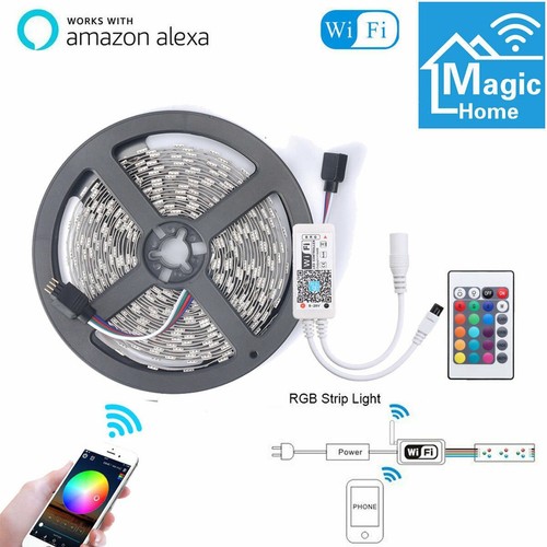 5050 SMD RGB LED strip+WiFi/phone control+12V power setting Party Wedding Garden - Picture 23 of 24