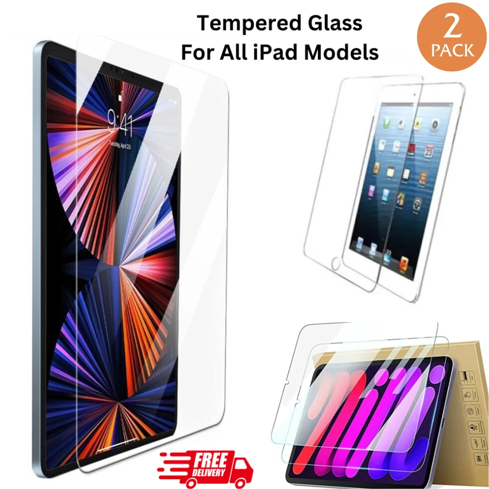 2x Tempered Glass For iPad Pro 13 M4 Air 11 10.2 9.7 11th 2025 Screen Protector - Image 3 of 4