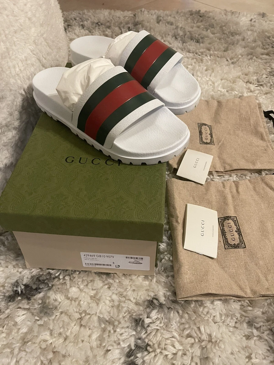 Gucci Men's Web Slide Sandals